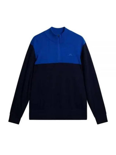 Jeff Half Zip Windbreaker Knit Top Jl Navy - J.LINDEBERG - BALAAN 2