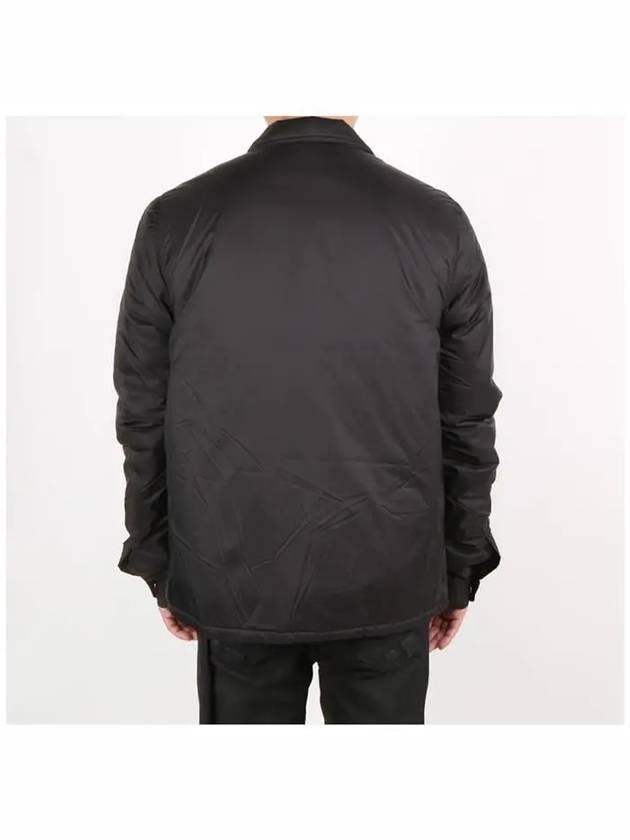 Woven Padded Snapfront Shirt Jacket Black - RICK OWENS - BALAAN 5