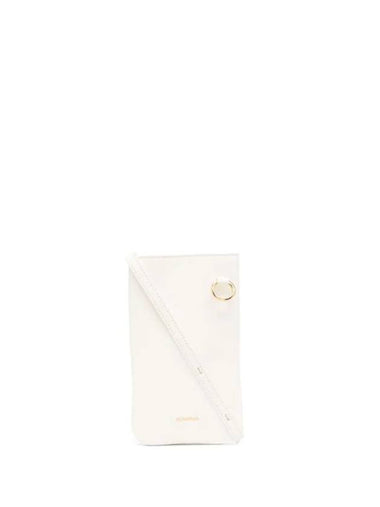 Logo Lettering Small Calf Leather Cross Bag White - JIL SANDER - BALAAN 1