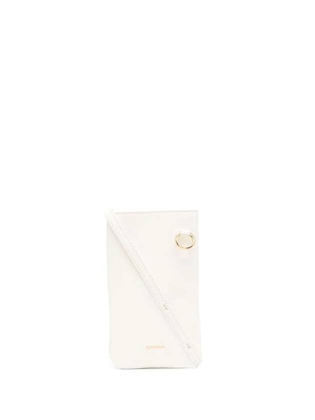 Logo Lettering Small Calf Leather Cross Bag White - JIL SANDER - BALAAN 1