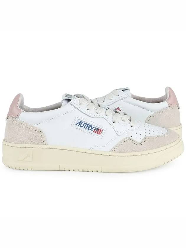 Medalist Leather Suede Low Top Sneakers White Pink - AUTRY - BALAAN 2