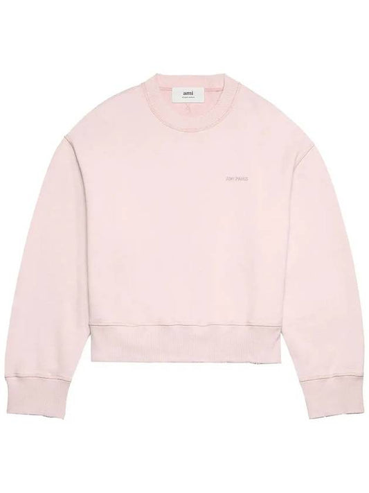 Embroided Logo Sweatshirt Pink - AMI - BALAAN 2