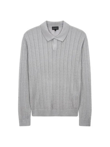 Men s Stitch Organization Polo Knit Gray 271816 - EMPORIO ARMANI - BALAAN 1