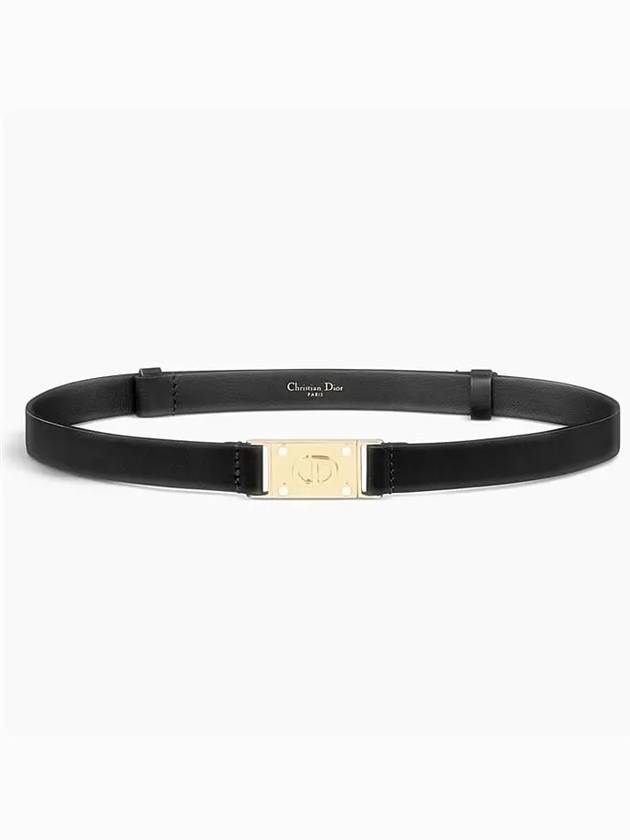 D-Treasure CD Buckle Tag Calfskin Belt Black - DIOR - BALAAN 2