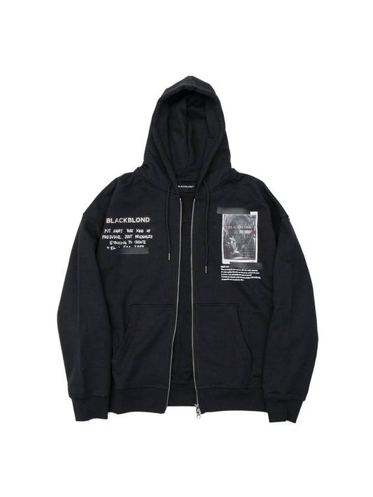 BBD No Sympathy Zip Up Hood Jacket Black - BLACKBLOND - BALAAN 1