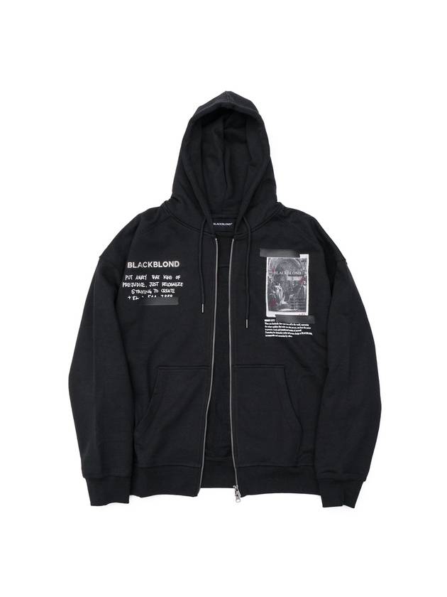 No Sympathy Zip Up Hood Jacket Black - BLACKBLOND - BALAAN 2