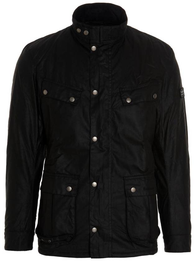 Duke Wax Button Jacket Black - BARBOUR - BALAAN 2