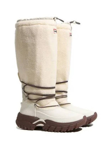 Shearling Insulated Tall Snow Boots White Willow WFT2204HERWLT - HUNTER - BALAAN 1