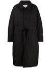 Oversized Padded Cotton Single Coat Black - MAISON MARGIELA - BALAAN 2