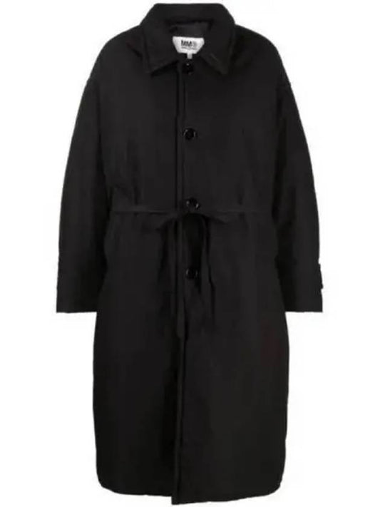 Oversized Padded Cotton Single Coat Black - MAISON MARGIELA - BALAAN 2