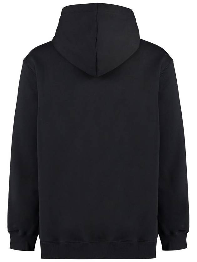 Logo Applique Oversized Fit Hoodie Black - LANVIN - BALAAN 3