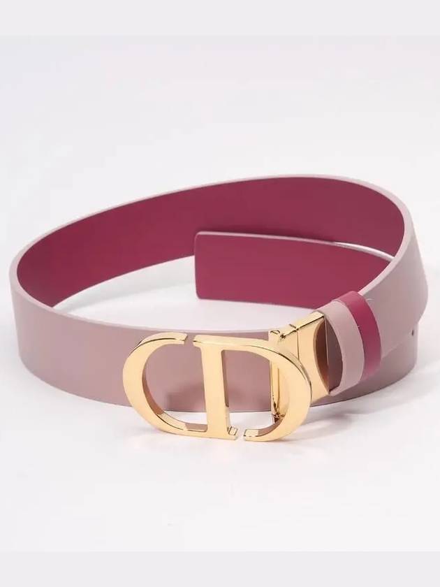 30 Montaigne 35mm Smooth Calfskin Reversible Belt Pink - DIOR - BALAAN 6