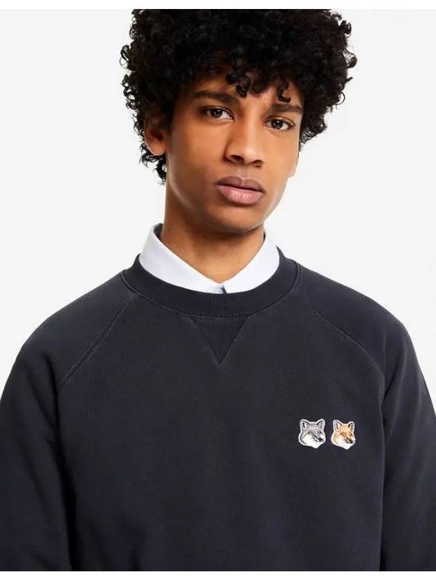 Double Fox Head Patch Classic Sweatshirt Anthracite - MAISON KITSUNE - BALAAN 3