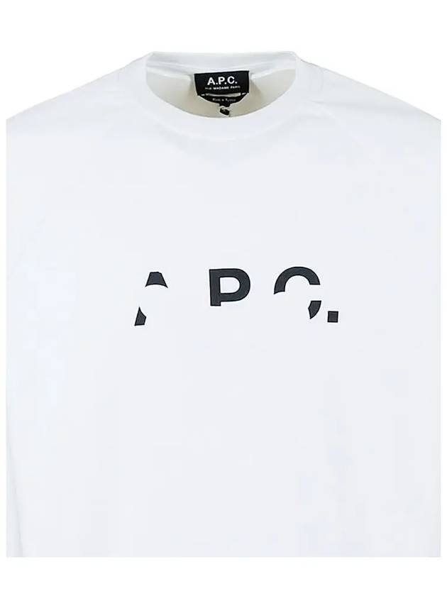 Logo Paint Long Sleeve T-Shirt White - A.P.C. - BALAAN 5