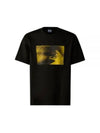 Metropolis Series Mercerized Jersey Graphic Short Sleeve T-Shirt Black - CP COMPANY - BALAAN 1