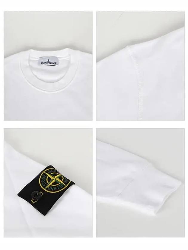 Wappen Patch Crew Neck Sweatshirt White - STONE ISLAND - BALAAN 5