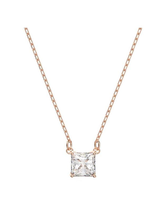 Stilla Attract Square Cut Crystal Pendant Necklace Rose Gold - SWAROVSKI - BALAAN 1