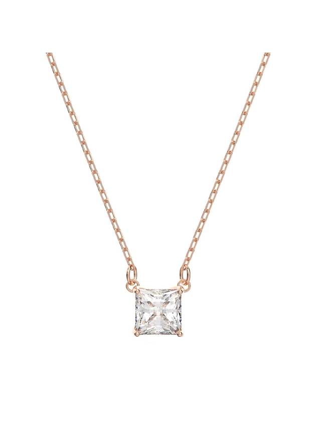 Stilla Attract Square Cut Crystal Pendant Necklace Rose Gold - SWAROVSKI - BALAAN 1