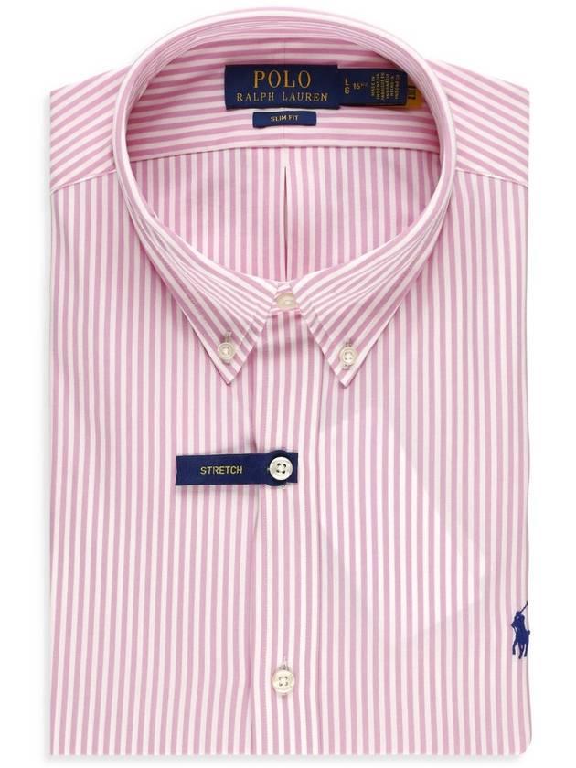 logo embroidery striped shirt 710929344 - POLO RALPH LAUREN - BALAAN 3