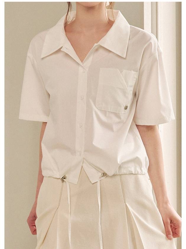 Tiny M point string blouse - MICANE - BALAAN 4