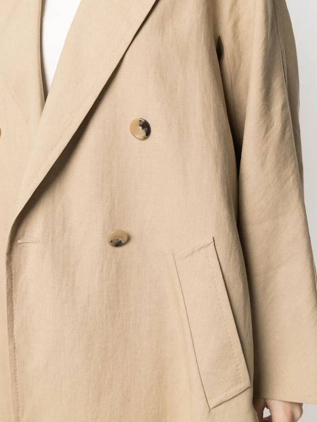 Madame Alpaca Linen Trench Coat Beige - MAX MARA - BALAAN 3