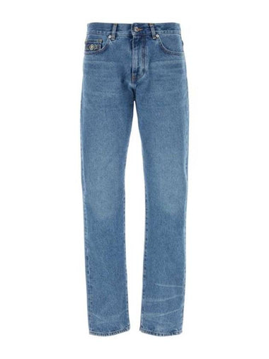 Denim Straight Pants 10108161A04165 1D360 Blue - VERSACE - BALAAN 1