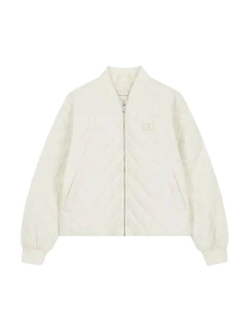 Jeans Lightweight Quilted Jacket White - CALVIN KLEIN - BALAAN 1