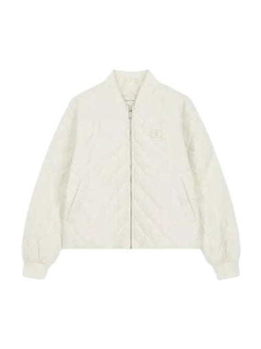 Jeans Lightweight Quilted Jacket White - CALVIN KLEIN - BALAAN 1