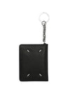 Stitch Keyring Leather Card Wallet Black - MAISON MARGIELA - BALAAN 3