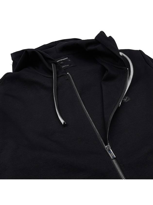 Men's Logo Zip-Up Hoodie Black - EMPORIO ARMANI - BALAAN 11