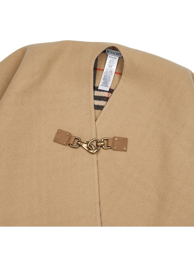 Check Wool Cape Sand - BURBERRY - BALAAN 9