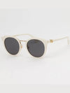 Eyewear GG Logo Round Sunglasses Grey Ivory - GUCCI - BALAAN 7