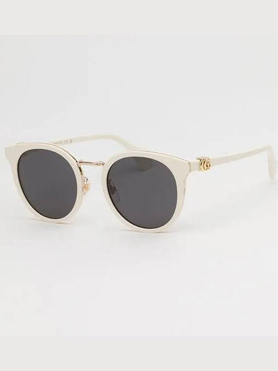 Eyewear GG Logo Round Sunglasses Grey Ivory - GUCCI - BALAAN 2