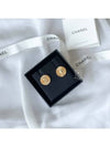 CC logo gold tone button type circle crystal earrings AB8801 - CHANEL - BALAAN 8