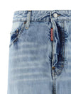 Distressed Straight Jeans Light Blue - DSQUARED2 - BALAAN 4