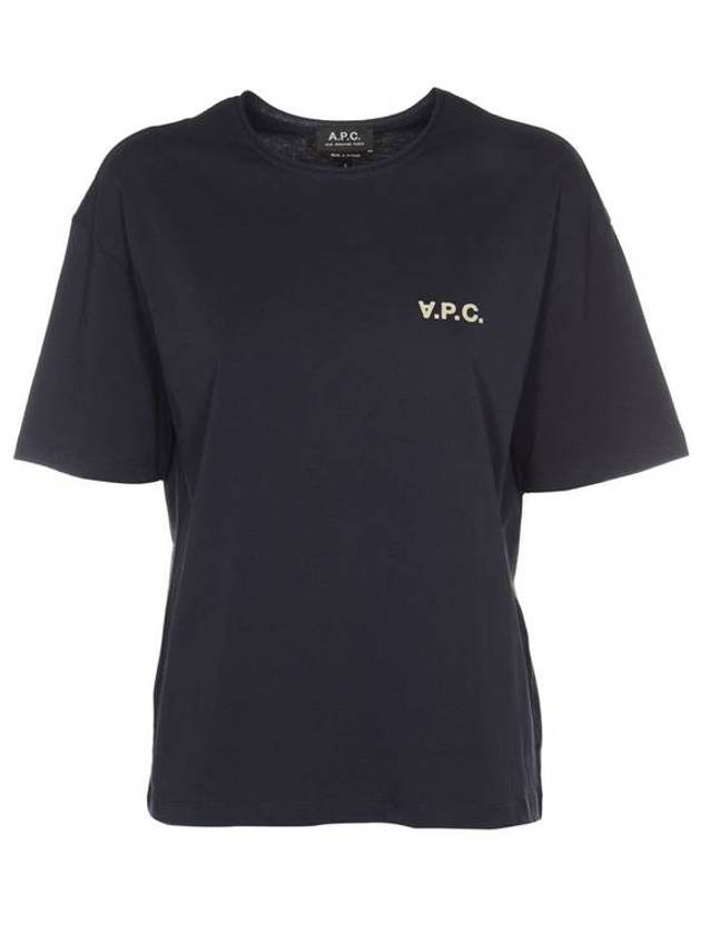 Karol Small Felt Logo Short Sleeve T-Shirt Navy - A.P.C. - BALAAN 2