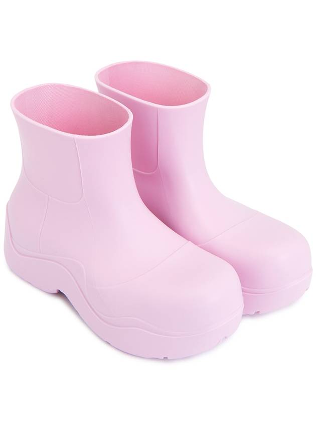 Puddle Rubber Ankle Rain Boots Pink - BOTTEGA VENETA - BALAAN 4