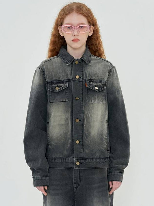 flower denim jacket gray - UNALLOYED - BALAAN 2