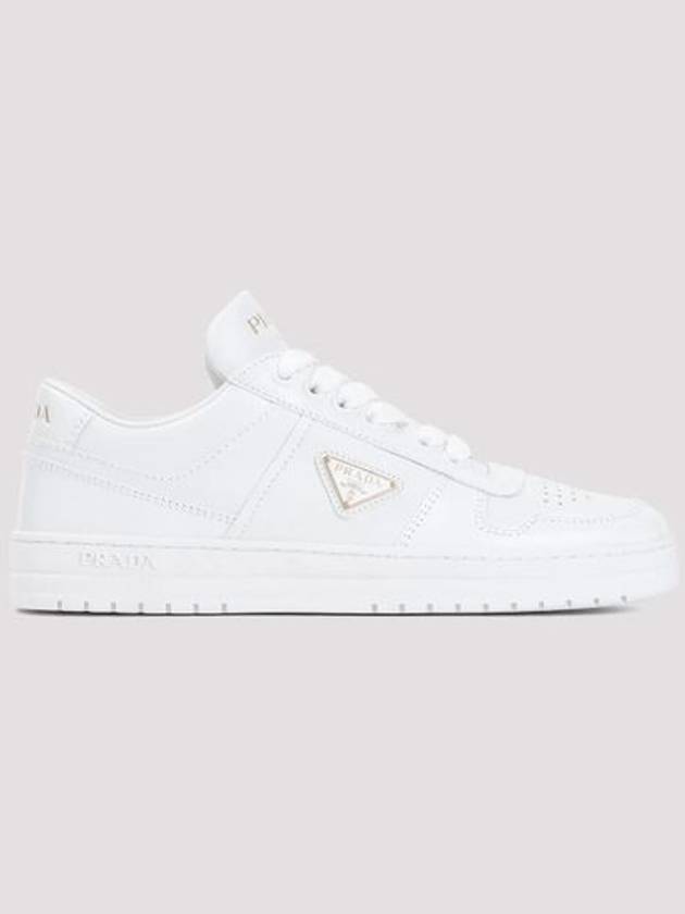 Downtown Leather Low Top Sneakers White - PRADA - BALAAN 2