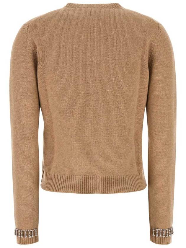 Wool Cashmere Cardigan Camel - GUCCI - BALAAN 3