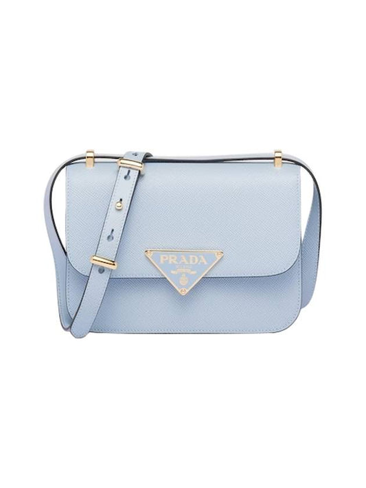 Saffiano Leather Shoulder Bag Light Blue Boutique - PRADA - BALAAN 1