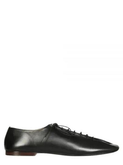 Square Toe Lambskin Lace Up Derby Black - LEMAIRE - BALAAN 2