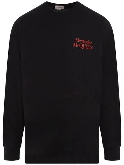 Logo Print Sweatshirt Black - ALEXANDER MCQUEEN - BALAAN 2