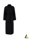 Double Brested Twill Cotton Trench Coat Black - A.P.C. - BALAAN 2