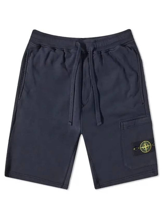 Wappen Patch Pocket Drawstring Shorts Navy - STONE ISLAND - BALAAN 2