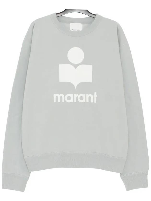 Mikoy Big Logo Cotton Sweatshirt Light Blue - ISABEL MARANT - BALAAN 3