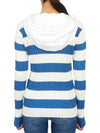 Striped Hooded Knit Top White Blue - MONCLER - BALAAN 5