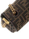 Baguette Chain FF Jacquard Medium Cross Bag Brown - FENDI - BALAAN 7