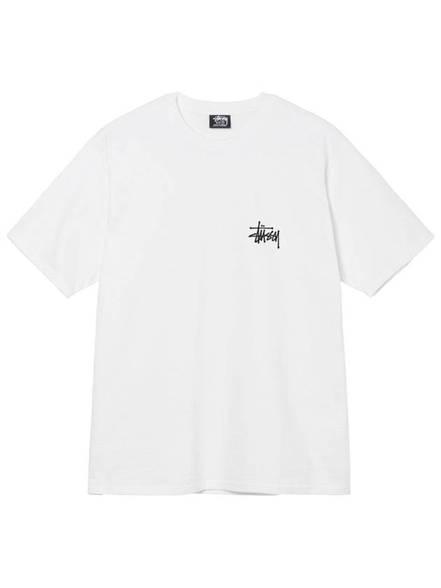 Basic Logo Short Sleeve T-Shirt White - STUSSY - BALAAN 3