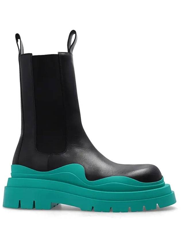 Tire Chelsea Boots Black  Acid Turquoise - BOTTEGA VENETA - BALAAN 1